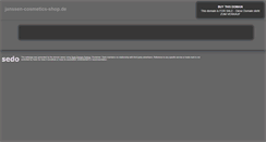 Desktop Screenshot of janssen-cosmetics-shop.de