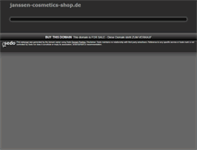 Tablet Screenshot of janssen-cosmetics-shop.de